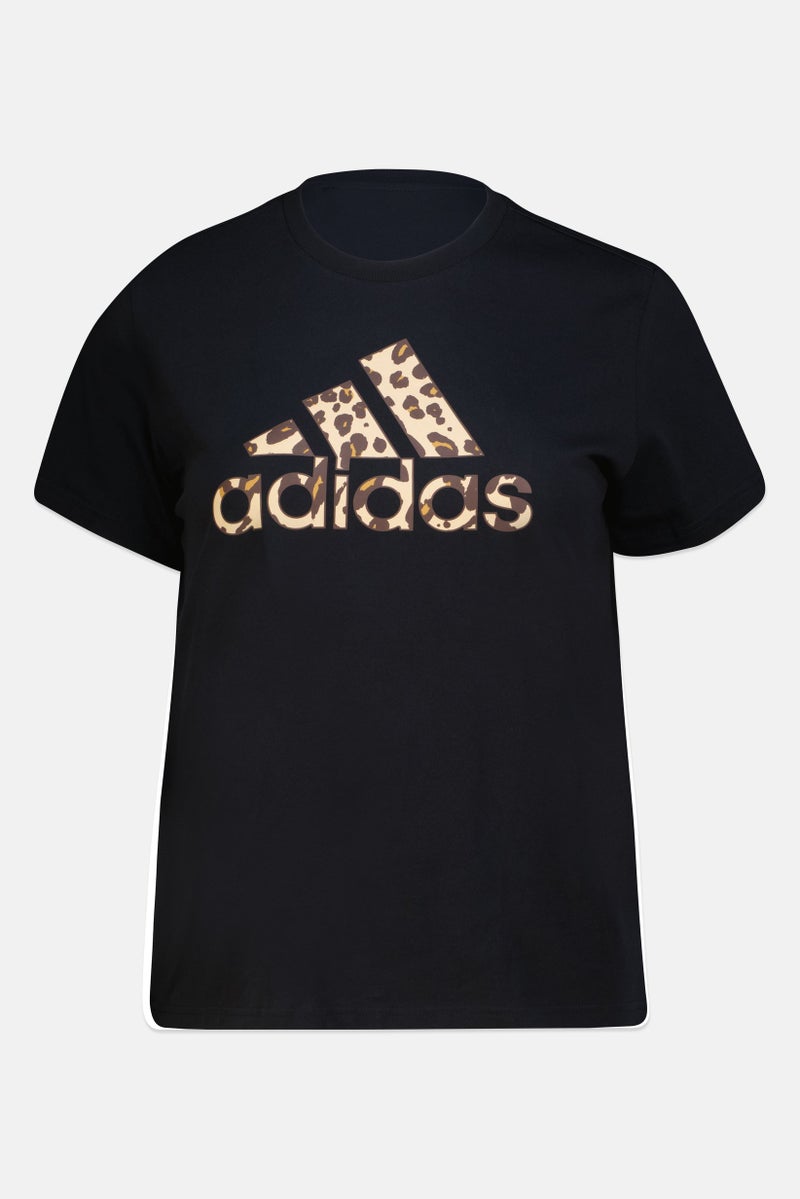Adidas Women Sportswear Fit Short Sleeve Outdoor T-Shirt, Black - Image 3